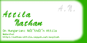 attila nathan business card